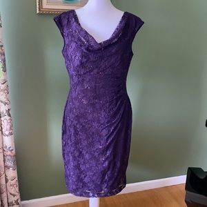 Ralph Lauren Purple Lace Dress sz 8